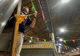 Decoración de los pasillos del Mercado Central de Alicante.