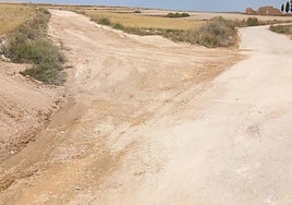 Lugar donde se habían acumulado los 15.000 kg de lodo.