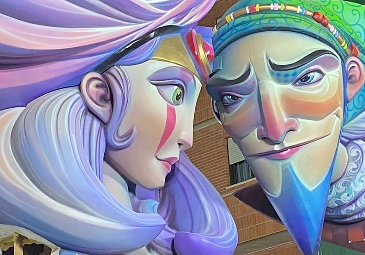 Detalle de la hoguera de Carolinas Altas.