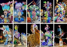 Hogueras Especiales de Alicante durante la plantà.