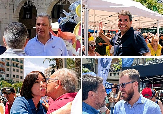 El alcalde de Alicante, Luis Barcala, charla con el reciente exjugador de baloncesto Sergio Rodríguez.