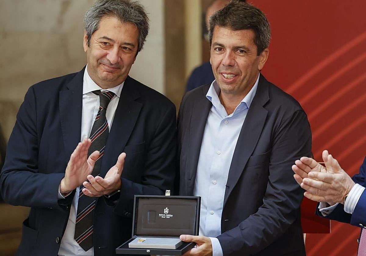 El vicepresidente de la Generalitat, Vicente Barrera, y el jefe del Consell, Carlos Mazón.