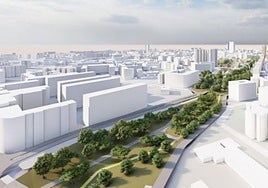 Proyecto de cómo quedará el nuevo Parque Central de Alicante.