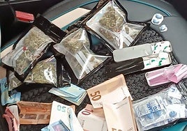 Material intervenido a los dos detenidos en Benidorm.