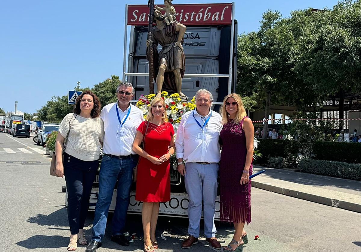 La consellera de Infraestructuras, Salomé Pradas, durante su participación en los actos por San Cristóbal.