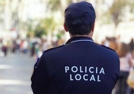 Agente de la Policía Local de Elche, en imagen de archivo.