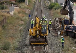 Obras del Corredor Mediterráneo en Almería.