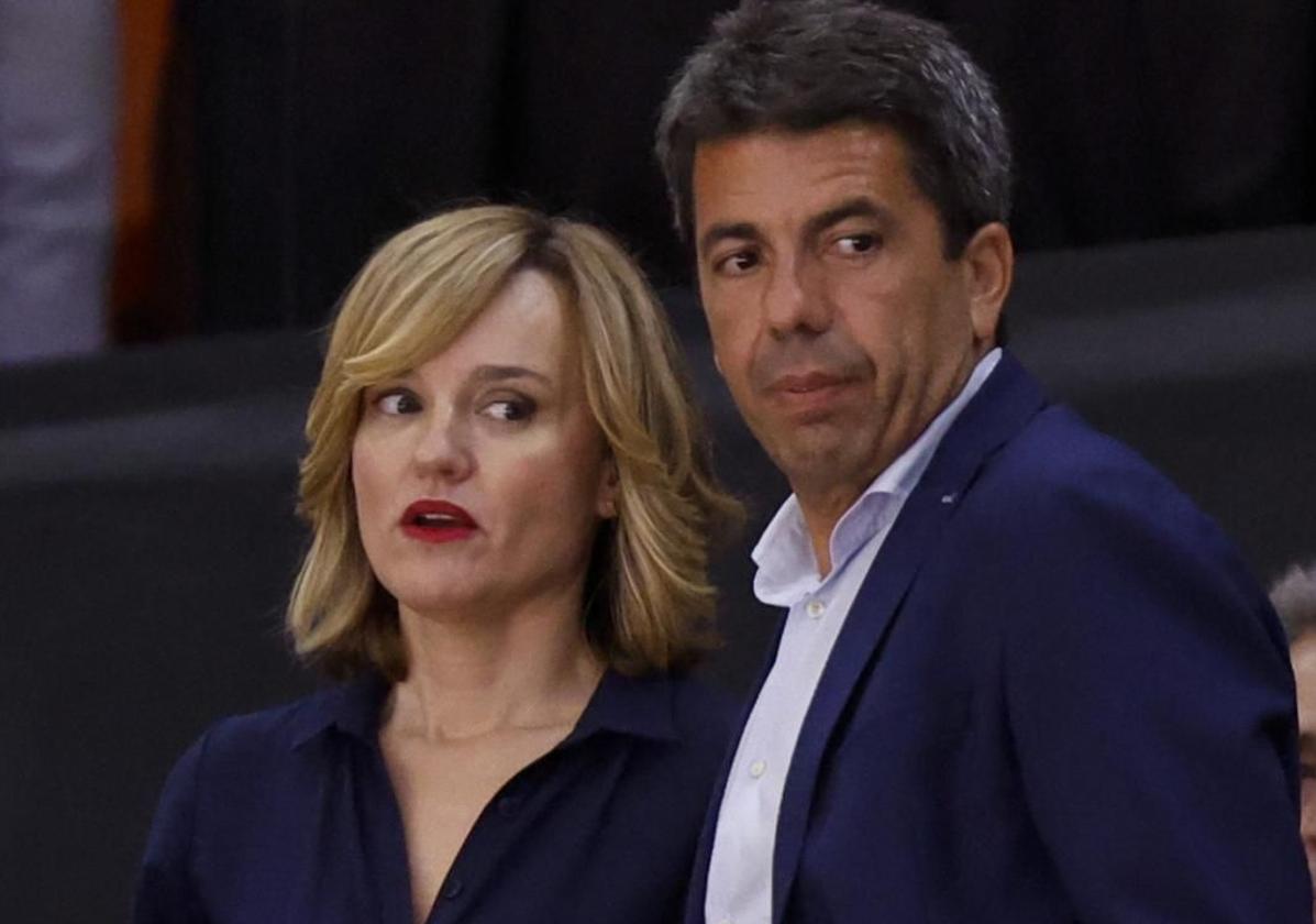 El presidente de la Generalitat, Carlos Mazón, con la ministra portavoz del Gobierno, Pilar Alegría, en un encuentro reciente en Valencia.