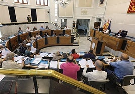 Reunión de la Mesa Provincial del Agua celebrada este lunes en la Diputación.