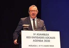 El presidente de la Diputación, Toni Pérez, durante un foro.