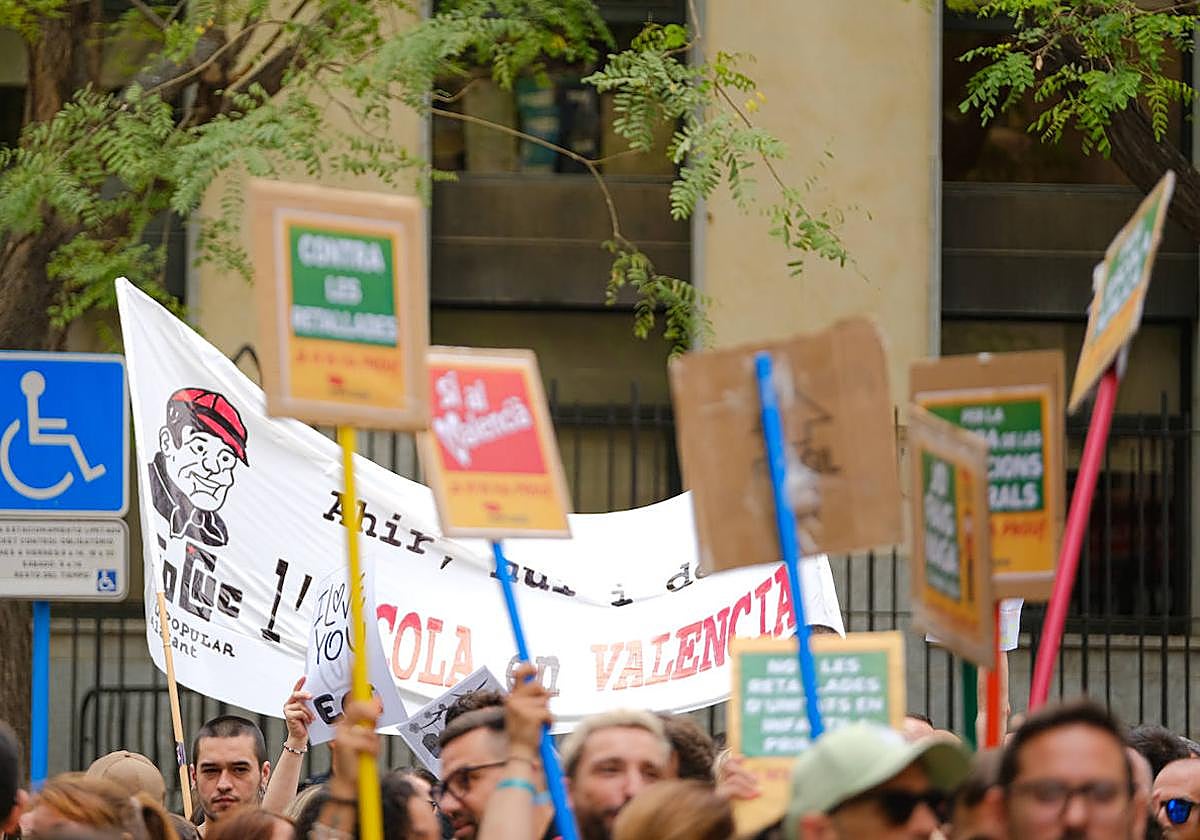 Huelga de educación celebrada el pasado mes de mayo en Alicante.