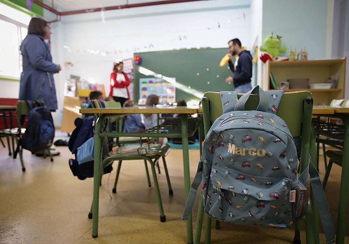 Aula de infantil en un centro educativo.