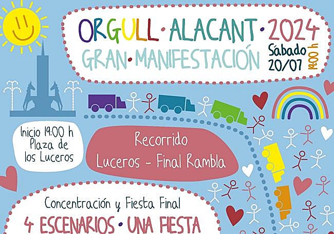 Cartel del Orgullo de Alicante de 2024.