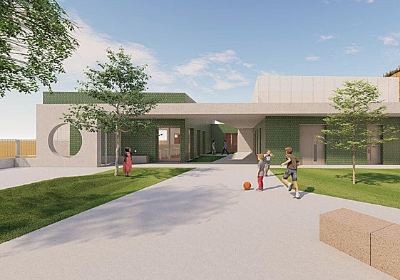 Reconstrucción virtual del proyecto del nuevo CEIP Juan Bautista Llorca.