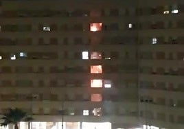 Edificio incendiado.