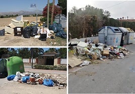Parte de los residuos depositados ilegalmente en San Vicente del Raspeig.