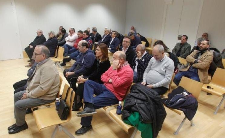 Los acusados del 'caso Brugal' en la Audiencia de Alicante.