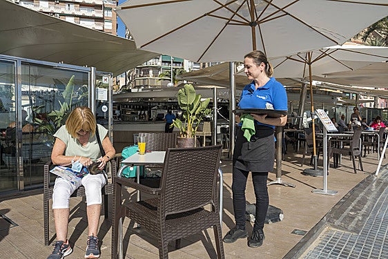 Terraza en un bar de Alicante.