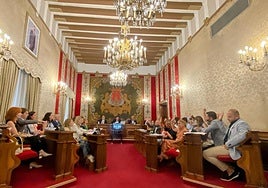 La oposición vota en bloque en el Pleno de Alicante de julio.