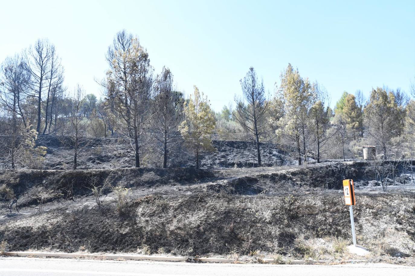 Una montaña de ceniza gris