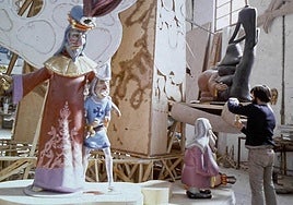 Julio Castillo durante su etapa en el taller de Pedro Soriano.