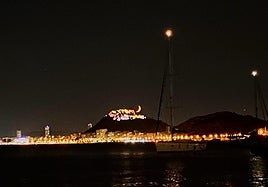 La particular imagen que dejó el viernes por la noche en Alicante.