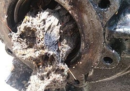 Colector de Banitatxell atascado por toallitas vertidas al váter.