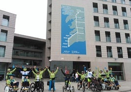 Fotografía del último Camino de Santiago realizado por la Fundación en el 2019.