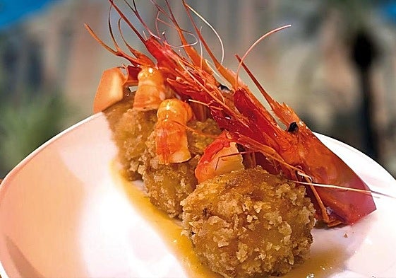 Croqueta de gamba al ajillo, una de las tapas que se mostrarán.