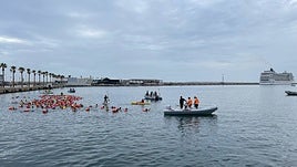 Nadadores en el puerto..