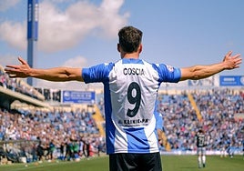 Coscia celebra un gol la pasada temporada.