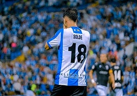 El goleador Oriol Soldevila, en el Rico Pérez.