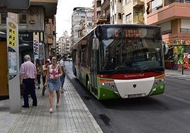Línea de autobús en Elche.