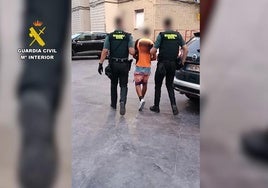 Imágenes de la detención del presunto pirómano.