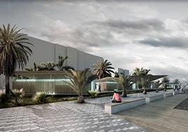 Proyección de los nuevos módulos para la zona deportiva de la playa de San Juan.