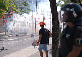 Imagen de la mascletà de este domingo, 22 de septiembre.