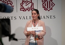 Imagen de Ana Vega durante una comparecencia.