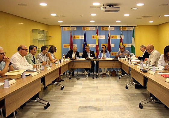 Reunión de la Confederación Hidrográfica del Segura, este miércoles.