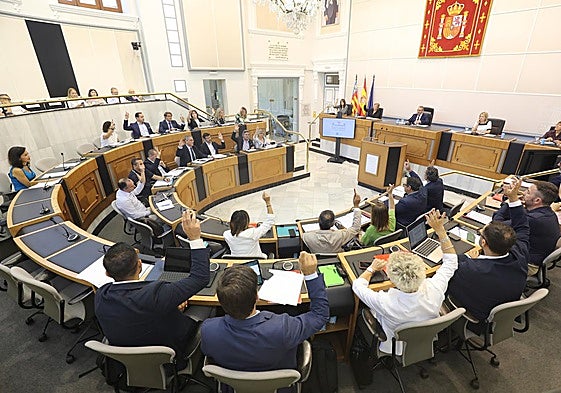 Sesión del pleno de la Diputación de Alicante.