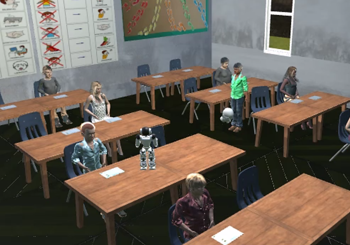 Entorno de aprendizaje recreado por la app de la UA.