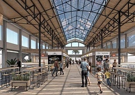Simulación del Mercado Central de Elche tras las obras.