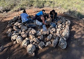Investigadores trabajan en la necrópolis del Collado y Pinar de Santa Ana.