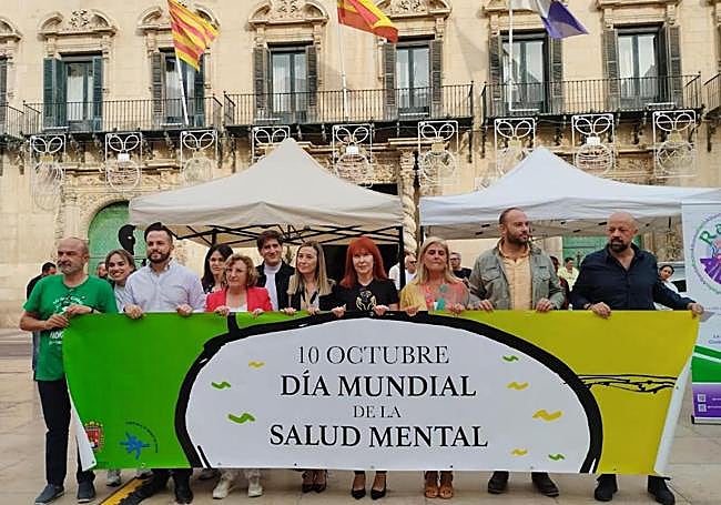 Conmemoración del Día Mundial de la Salud Mental en Alicante.