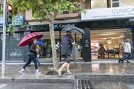Lluvia en la ciudad de Alicante.