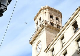 La Torre del Reloj del Ayuntamiento de Alicante.