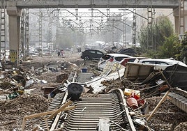 Valencia devastada por la Dana de este martes.