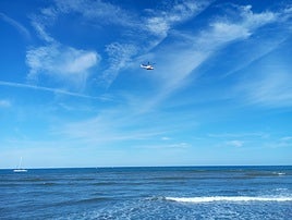Helicóptero rastreando la costa de Dénia.