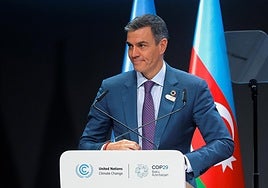 Pedro Sánchez en el COP29.