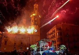 El momento de la Adoración en la Cabalgata de Reyes Magos de Alcoi de 2024.