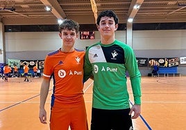 Los jugadores de la selección valenciana, Hugo Pons y Cayetano Iglesias.